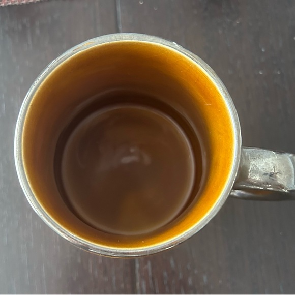 Lord & Taylor Pottery  Vintage Ceramic 24oz Beer Stein with Silver Handle - Picture 7 of 8